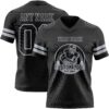 Custom Black Gray Authentic Football Jersey