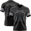 Custom Black Gray Authentic Football Jersey