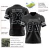 Custom Black Gray Authentic Football Jersey