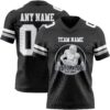 Custom Black White-Gray Authentic Football Jersey