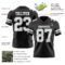 Black2926-2 Custom Black White-Gray Authentic Football Jersey