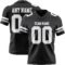 Black2926 Custom Black White-Gray Authentic Football Jersey