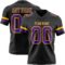 Black2929 Custom Black Purple-Gold Authentic Football Jersey
