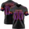 Black2931 Custom Black Purple-Orange Authentic Football Jersey