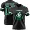 Black2934-1 Custom Black Kelly Green-White Authentic Football Jersey
