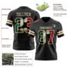Custom Black Vintage Mexican Flag-Cream Authentic Football Jersey