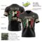 Black2941-2 Custom Black Vintage Mexican Flag-Cream Authentic Football Jersey
