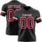 Black2942 Custom Black Cardinal-White Authentic Football Jersey