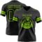 Custom Black Neon Green Authentic Football Jersey