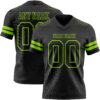 Custom Black Neon Green Authentic Football Jersey