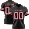 Custom Black Medium Pink Authentic Football Jersey