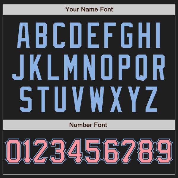 Custom Black Medium Pink-Light Blue Authentic Baseball Jersey