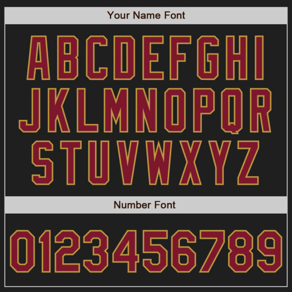 Custom Black Crimson-Old Gold Authentic Baseball Jersey