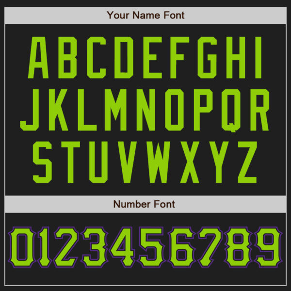 Custom Black Neon Green-Purple Authentic Baseball Jersey