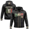Custom Stitched Black Vintage Mexican Flag-Cream Baseball Pullover Sweatshirt Hoodie