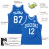 Custom Blue White-Light Blue Authentic Throwback Basketball Jersey