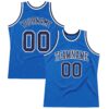 Custom Blue Navy-White Authentic Throwback Basketball Jersey