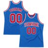 Custom Blue Red-White Authentic Throwback Basketball Jersey