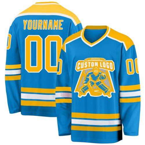 Blue0056_a1e0f56e-8f7f-4968-bb9e-2c090d7cfe79 Custom Blue Gold-White Hockey Jersey
