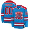 Custom Blue Red-White Hockey Jersey