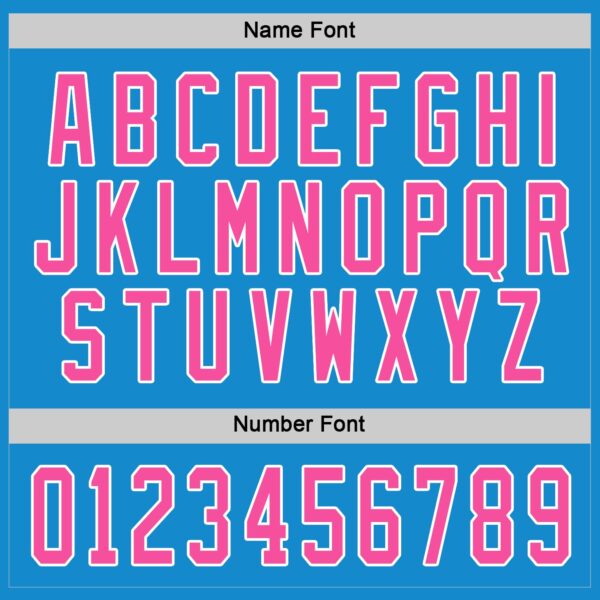 Custom Blue Pink-White Hockey Jersey