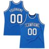 Custom Blue White-Navy Authentic Throwback Basketball Jersey