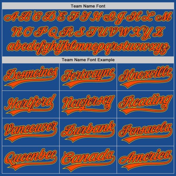 Custom Blue Gold Navy-Orange Authentic Throwback Baseball Jersey