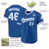 Custom Blue White-Light Blue Authentic Throwback Baseball Jersey