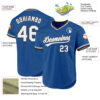 Custom Blue Gray-Black Authentic Throwback Baseball Jersey