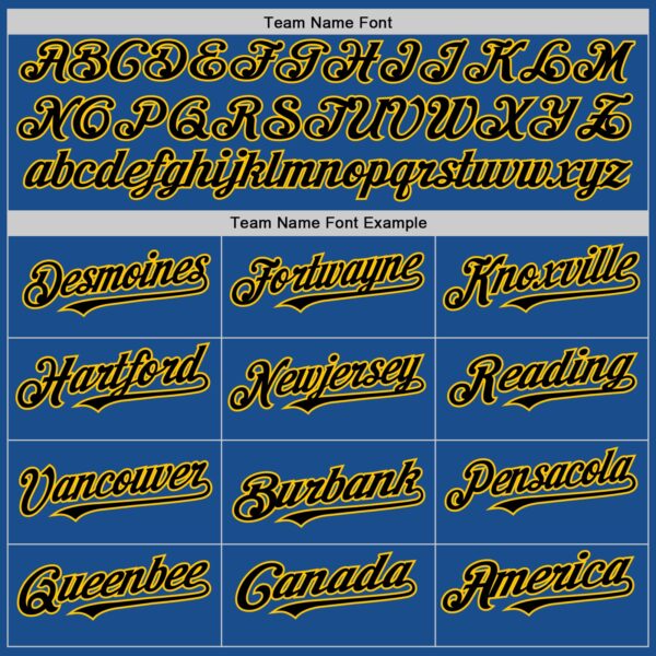 Custom Blue Black-Yellow Mesh Authentic Throwback Baseball Jersey