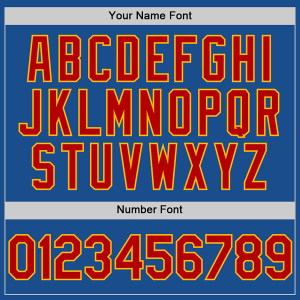 Custom Blue Red-Gold Mesh Authentic Throwback Baseball Jersey