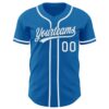 Custom Blue White Authentic Baseball Jersey