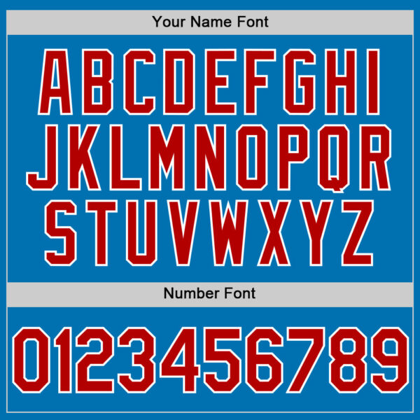 Custom Blue Red-White Authentic Baseball Jersey