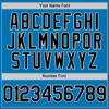 Custom Blue Black-White Authentic Baseball Jersey