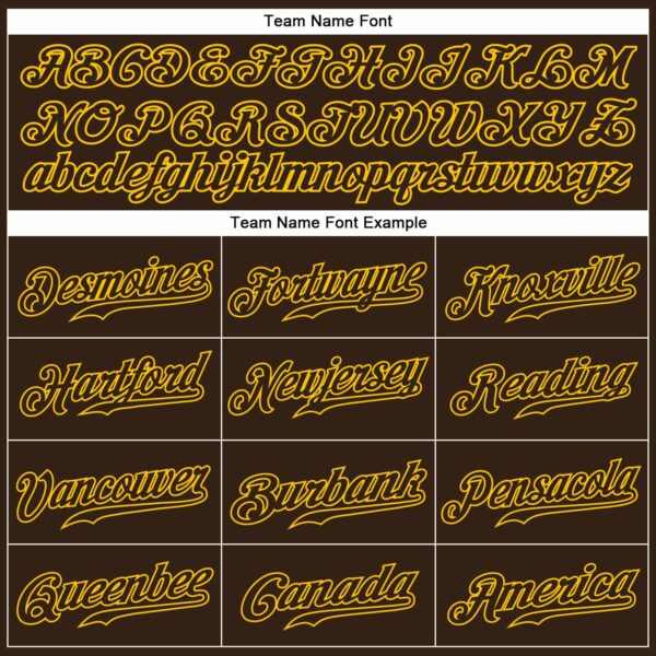 Custom Brown Brown-Gold Authentic Baseball Jersey