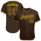 Custom Brown Brown-Gold Authentic Baseball Jersey