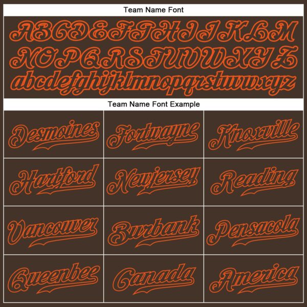 Custom Brown Brown-Orange Authentic Baseball Jersey