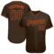 Custom Brown Brown-Orange Authentic Baseball Jersey