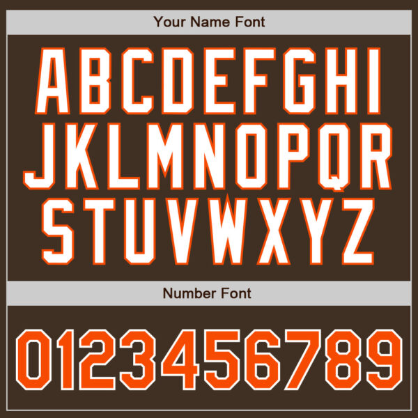 Custom Brown Orange Pinstripe Orange-White Authentic Baseball Jersey