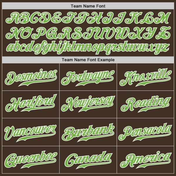 Custom Brown White Pinstripe Neon Green-White Authentic Baseball Jersey