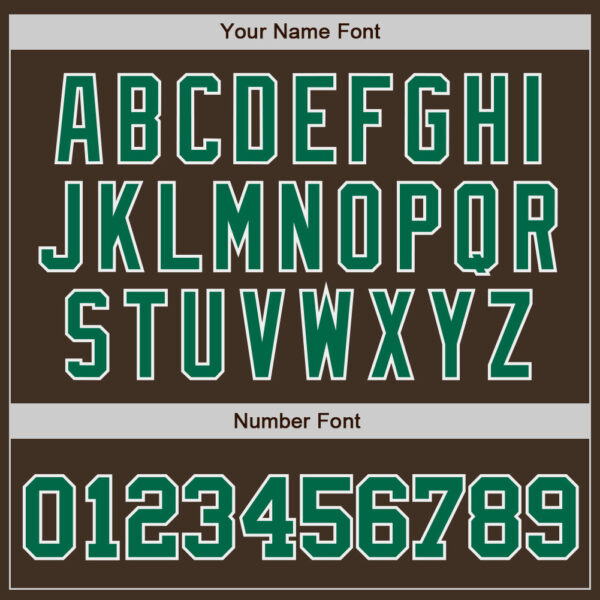 Custom Brown Kelly Green-White Authentic Baseball Jersey