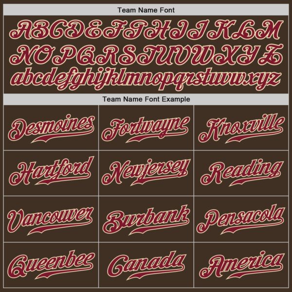 Custom Brown Crimson-City Cream Authentic Baseball Jersey