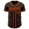 Custom Brown Brown-Orange Authentic Baseball Jersey