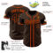 Custom Brown Brown-Orange Authentic Baseball Jersey