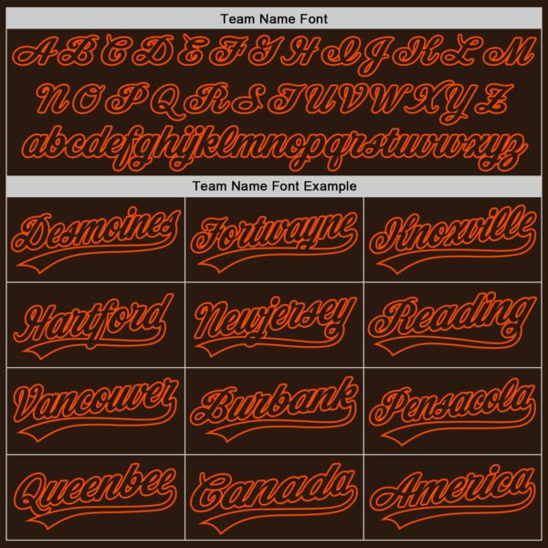 Custom Brown Brown-Orange Authentic Baseball Jersey