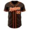 Custom Brown Orange-White Authentic Baseball Jersey