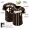 Custom Brown White-Cream Authentic Baseball Jersey