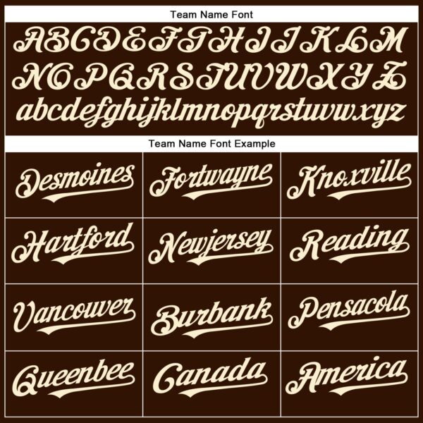 Custom Brown Cream Authentic Baseball Jersey