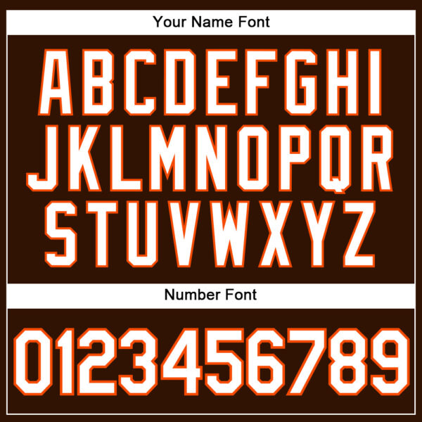 Custom Brown White Pinstripe Orange Authentic Baseball Jersey