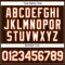 Custom Brown White Pinstripe Orange Authentic Baseball Jersey